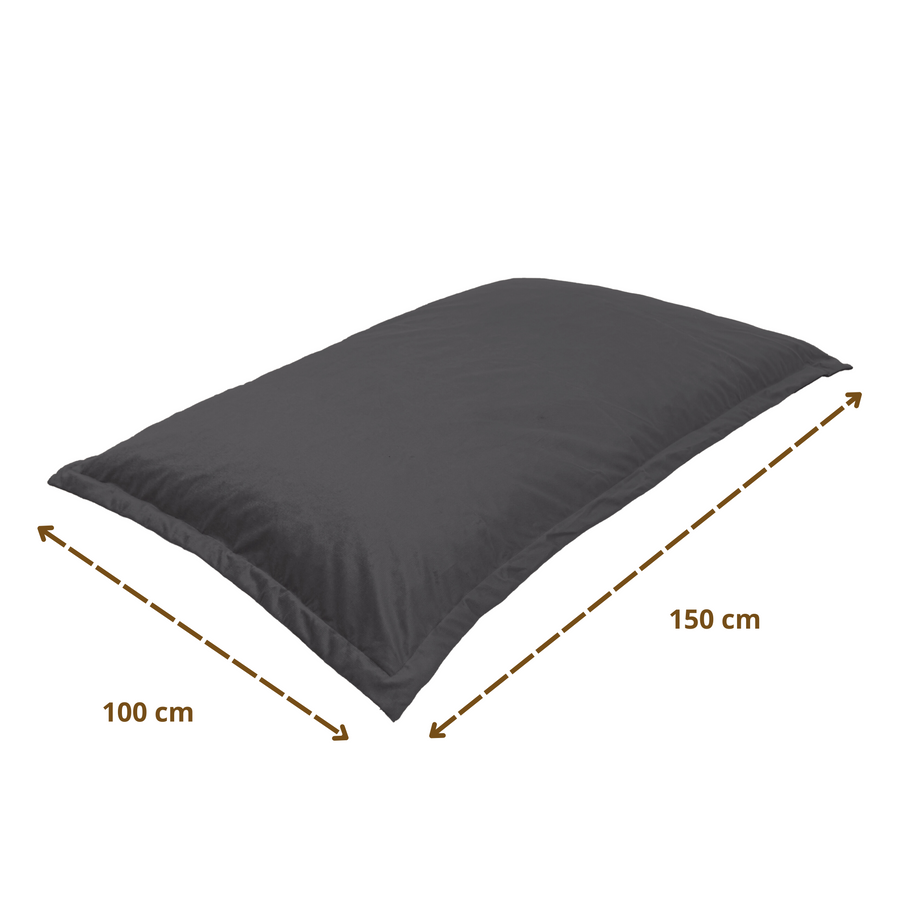 Pouf Cuscino Gigante XL 150x100 Grigio Chiné, per interni