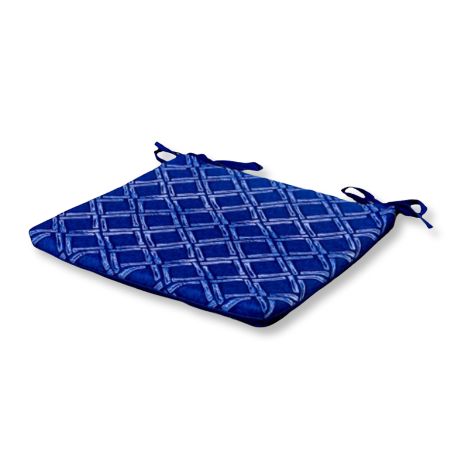 Set di 4 Cuscini per Sedia 35x35 Motif Nautique Blu, spessore 3 cm