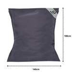 Housse de pouf géant XXL 180x140 cm en gris carbone pour beanbag Deco-arts.fr, intérieure et extérieure, sans garniture