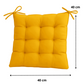 Lot de 4 Galettes de chaise 40 x 40 cm - Jaune miel - Deco-arts.fr