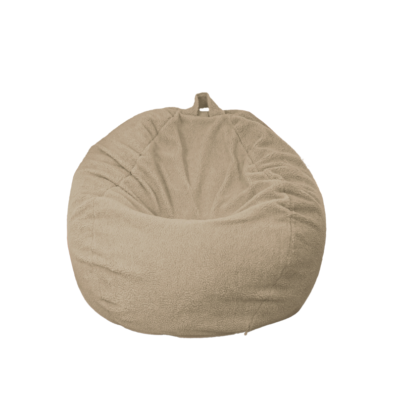 Pouf poire XL d'intérieur en tissu sherpa, imbottitura in schiuma