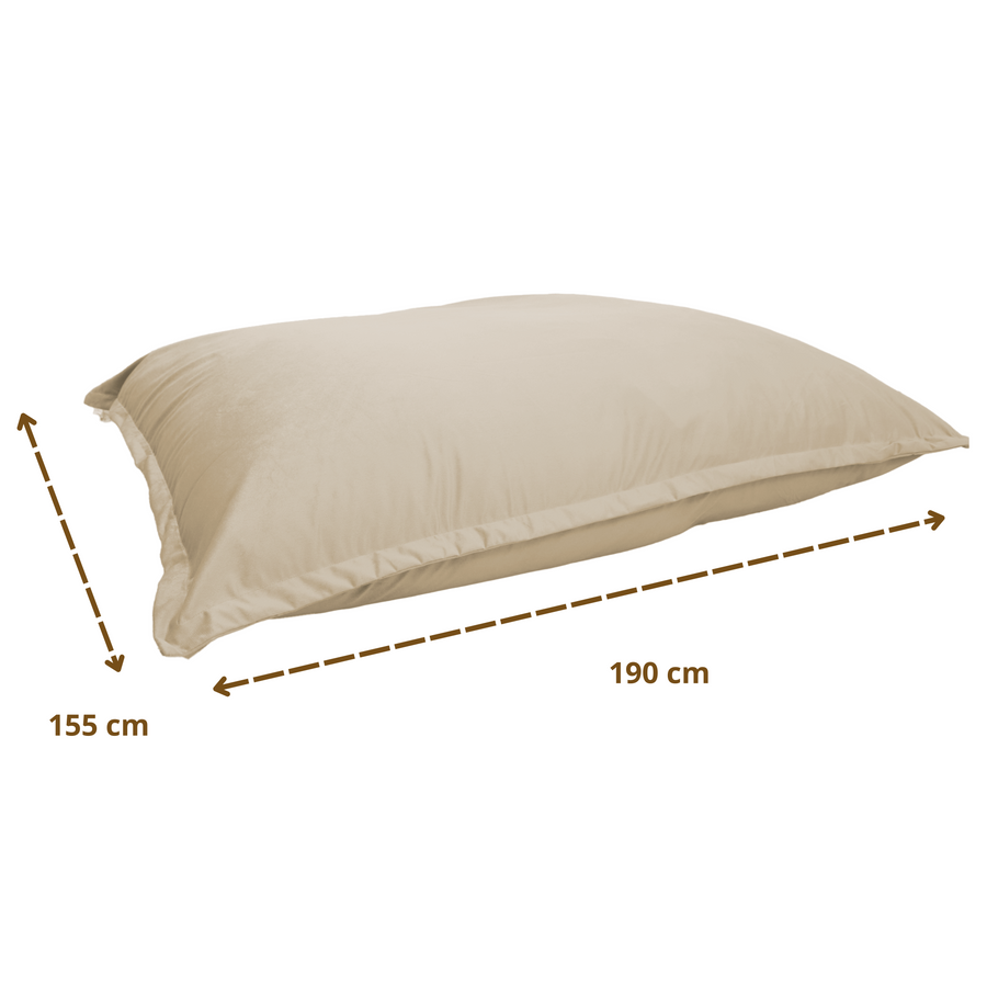 Pouf Gigante XXL 190x155 Crema – foto 6