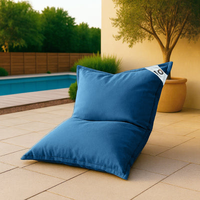 Housse pour Pouf Géant XL 120x80cm Intérieur et Extérieur - Bleu pétrole - Deco-arts.fr