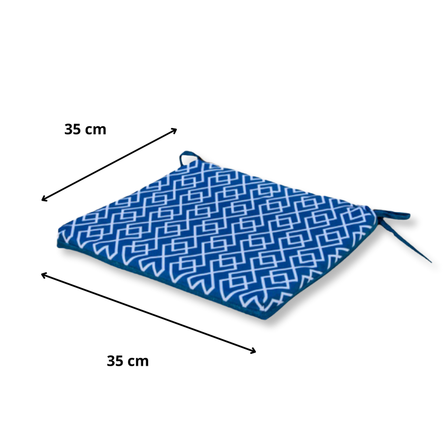 Set di 4 Cuscini per Sedia 35x35 Motif Géométrique Verde – foto 5