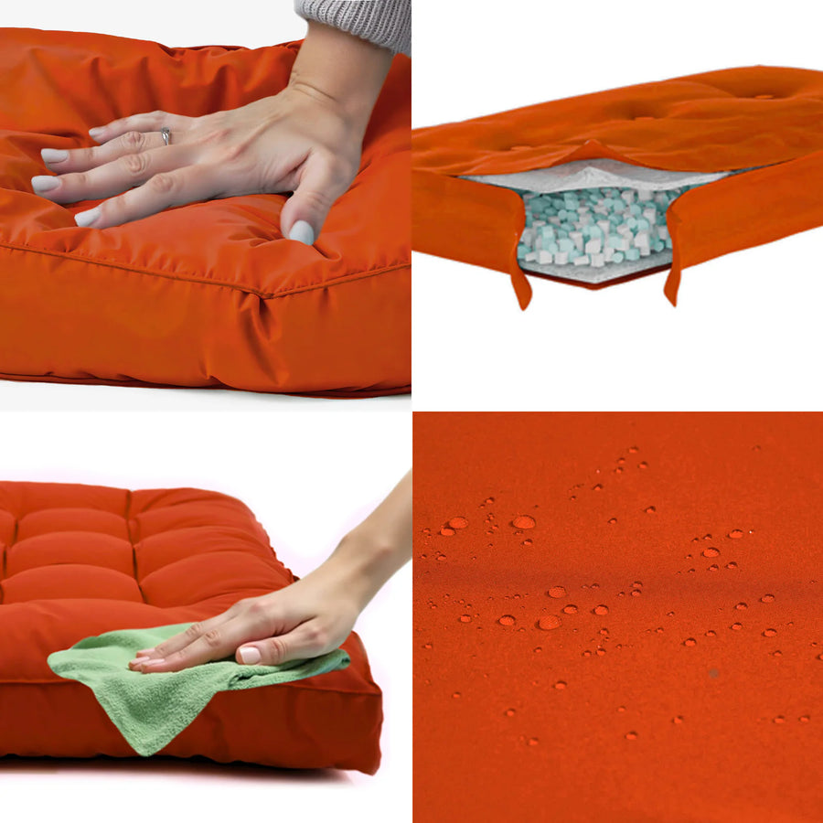Materassino Lettino Prendisole 185x55 Arancione, impermeabile