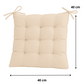 Lot de 4 Galettes de chaise 40 x 40 cm - Beige - Deco-arts.fr