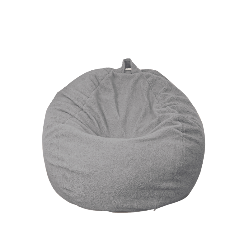 Pouf poire XL d'intérieur en tissu sherpa, imbottitura in schiuma