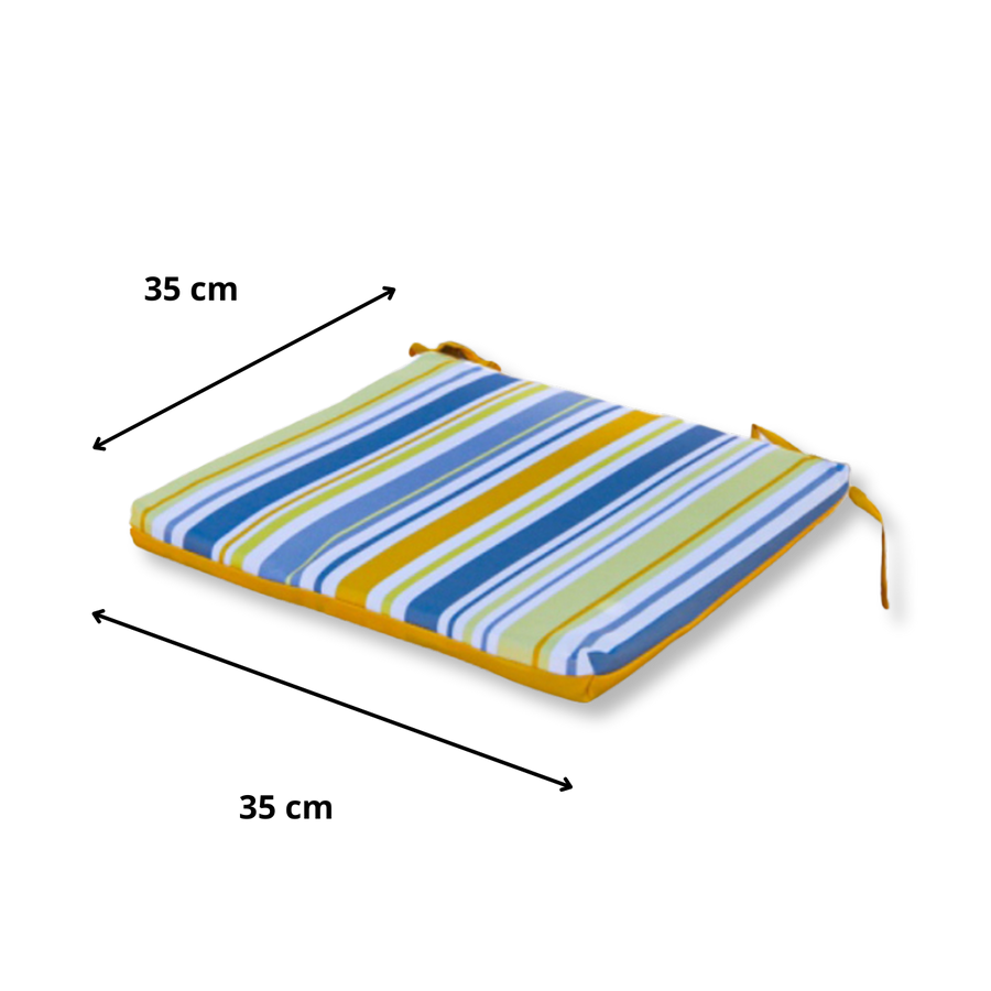 Set di 4 Cuscini per Sedia 35x35 Motif Righe Solaires – foto 5