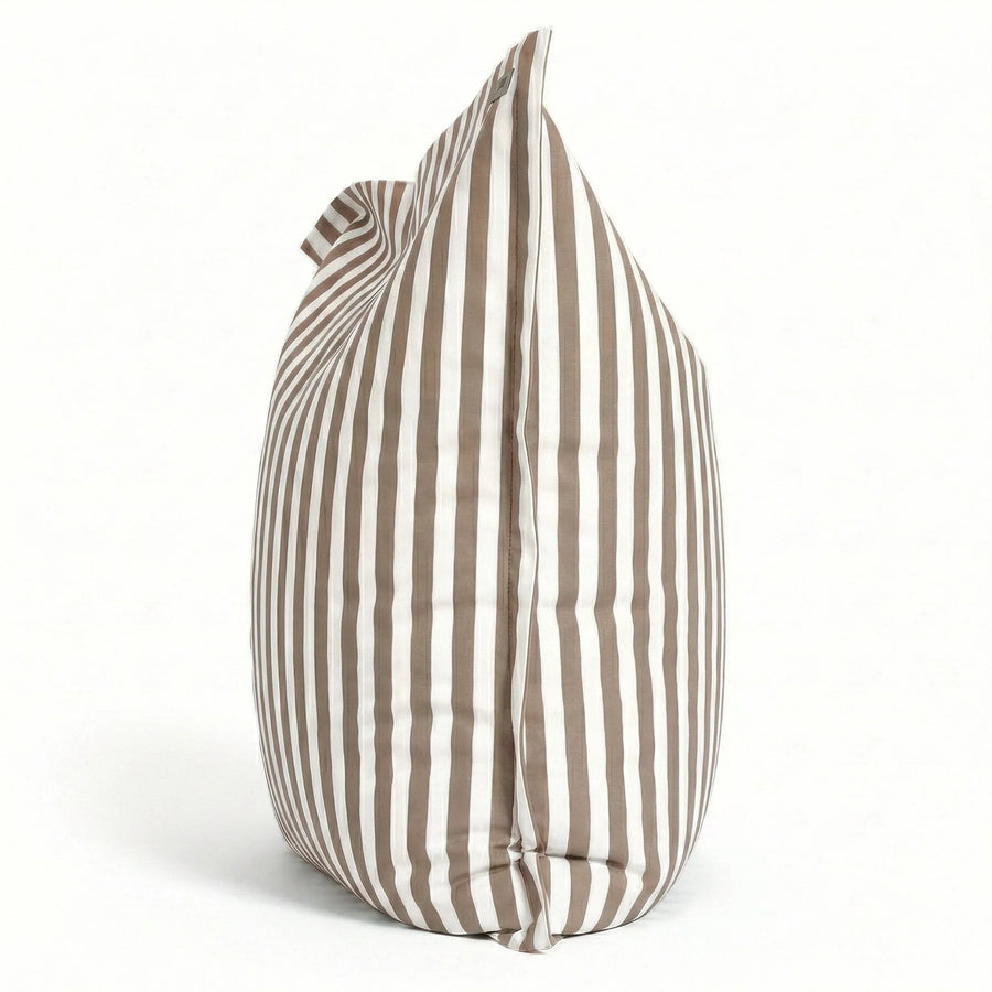 Pouf Gigante XXL 180x140 Righe Beige, impermeabile