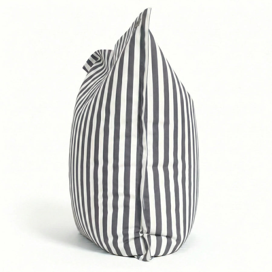 Pouf Gigante XXL 180x140 Righe Grigio Scuro, impermeabile