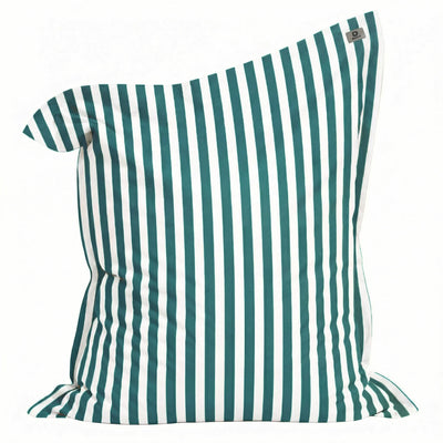 Pouf vert 180x140 cm en situation extérieure