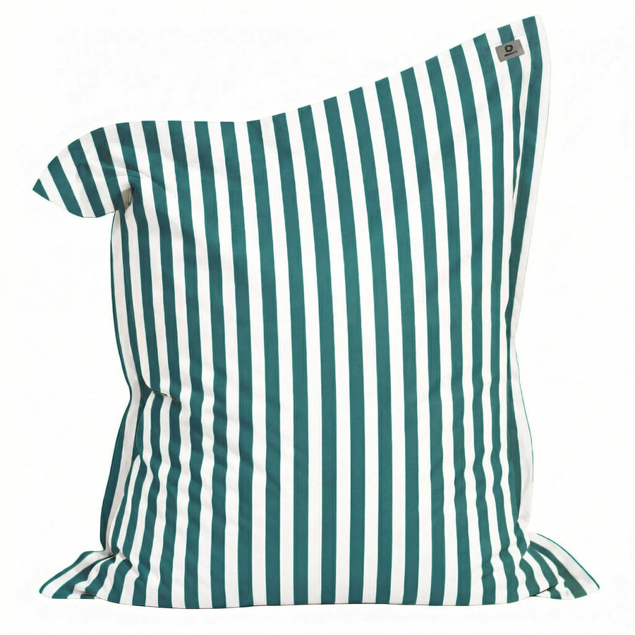 Pouf Gigante XXL 180x140 Righe Verde, fodera sfoderabile
