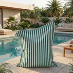 Housse pour Pouf Géant XXL 180x140 Rayure Vert - vue principale