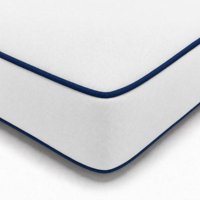 Materassino Premium Lettino 190x60 Bianco - Spessore 10cm & Poggiatesta (Sfoderabile)