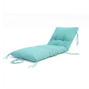 Materassino Lettino Prendisole 185x55 Blu Caraibi - Spesso 12cm & Impermeabile