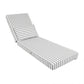 Matelas Transat Premium 190x60 Rayure Gris Clair - Épais 10cm & Têtière (Déhoussable)