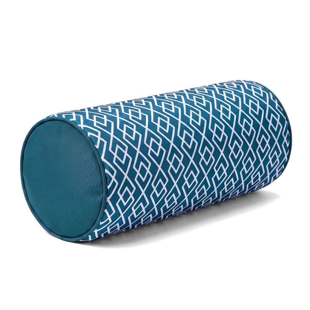 Cuscino a rullo 45x18, Motivo Geometrico Verde
