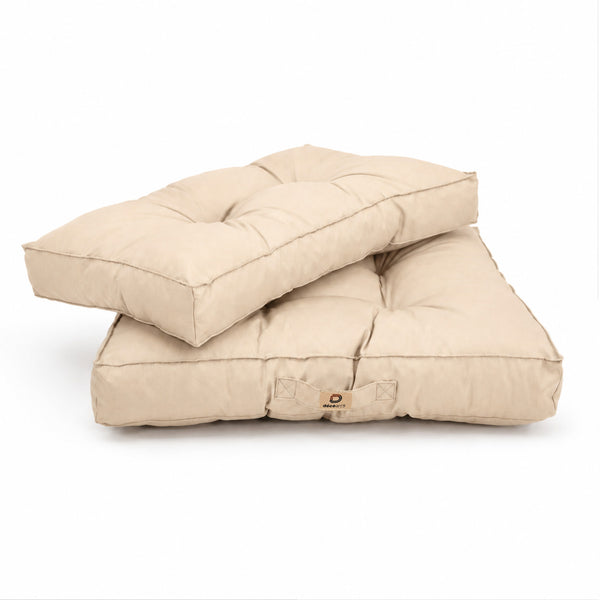 Set Cuscini Trapuntati 50x50 Beige - Spesso 15cm & Morbido (Seduta + Schienale)