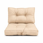 Set Cuscini Trapuntati 60x60 Beige - Spesso 15cm & Morbido (Seduta + Schienale)