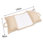 Pouf Galleggiante Piscina XXL 170x90 Beige - Materassino Amaca a Perle (Comfort Adulto)