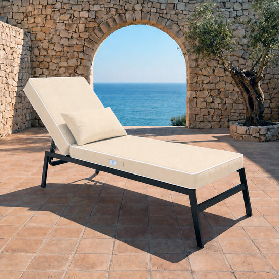 Materassino Premium Lettino 190x60 Giallo Burro - Spessore 10cm & Poggiatesta (Sfoderabile)