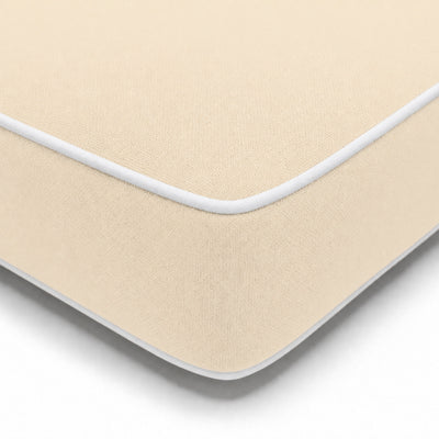 Materassino Premium Lettino 190x60 Giallo Burro - Spessore 10cm & Poggiatesta (Sfoderabile)