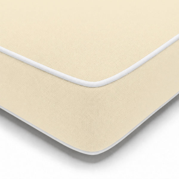 Materassino Premium Lettino 190x60 Giallo Burro - Spessore 10cm & Poggiatesta (Sfoderabile)