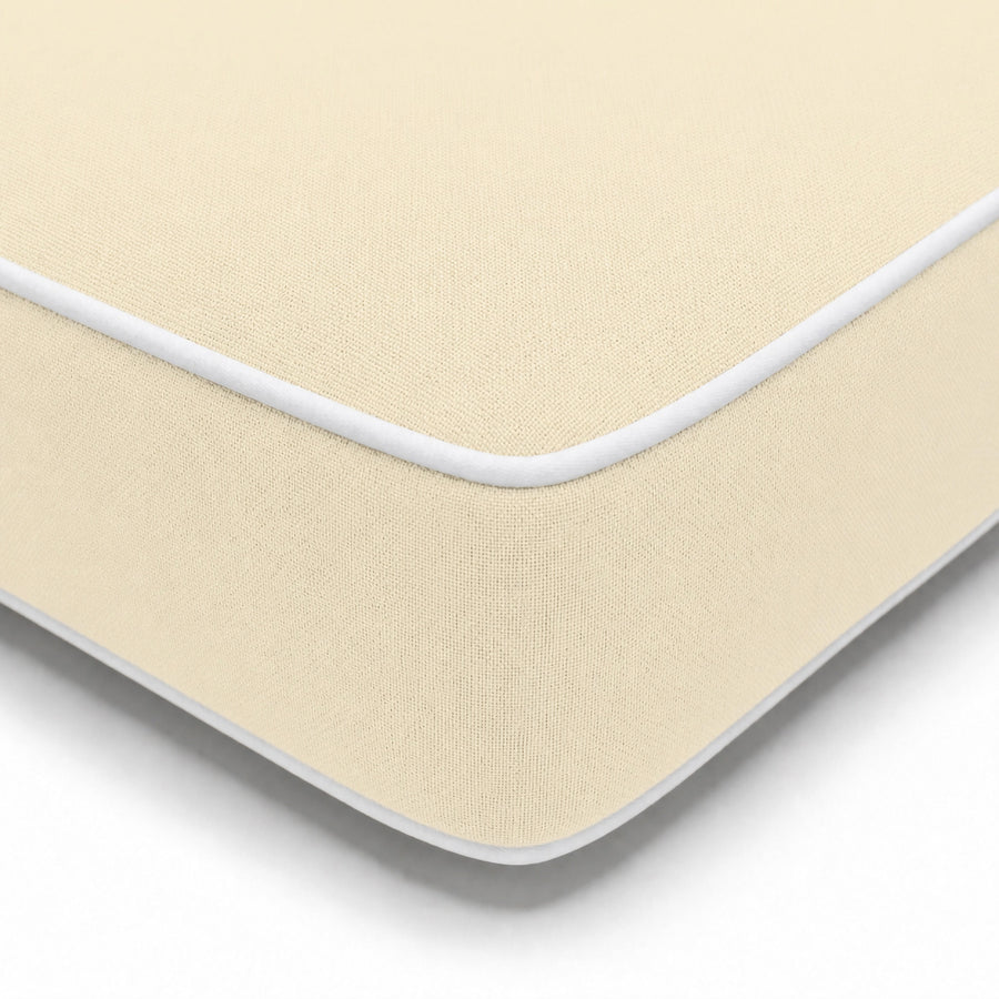 Materassino Premium Lettino 190x60 Giallo Burro, tessuto anti-UV e idrorepellente
