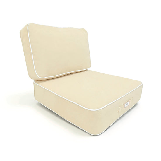 Set Cuscini Premium 50x50 Giallo Beurre - Spesso 12cm & Finitura con Profilo