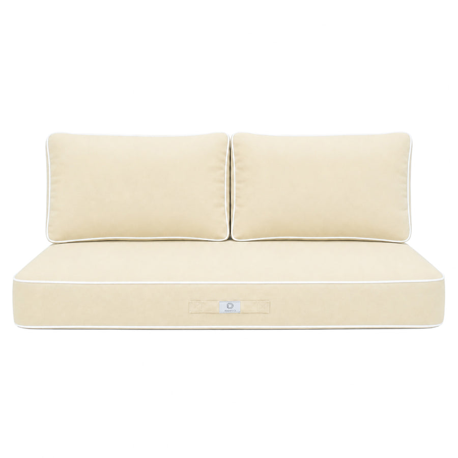 Set Cuscini Premium 100x50 Giallo Beurre, fodera sfoderabile
