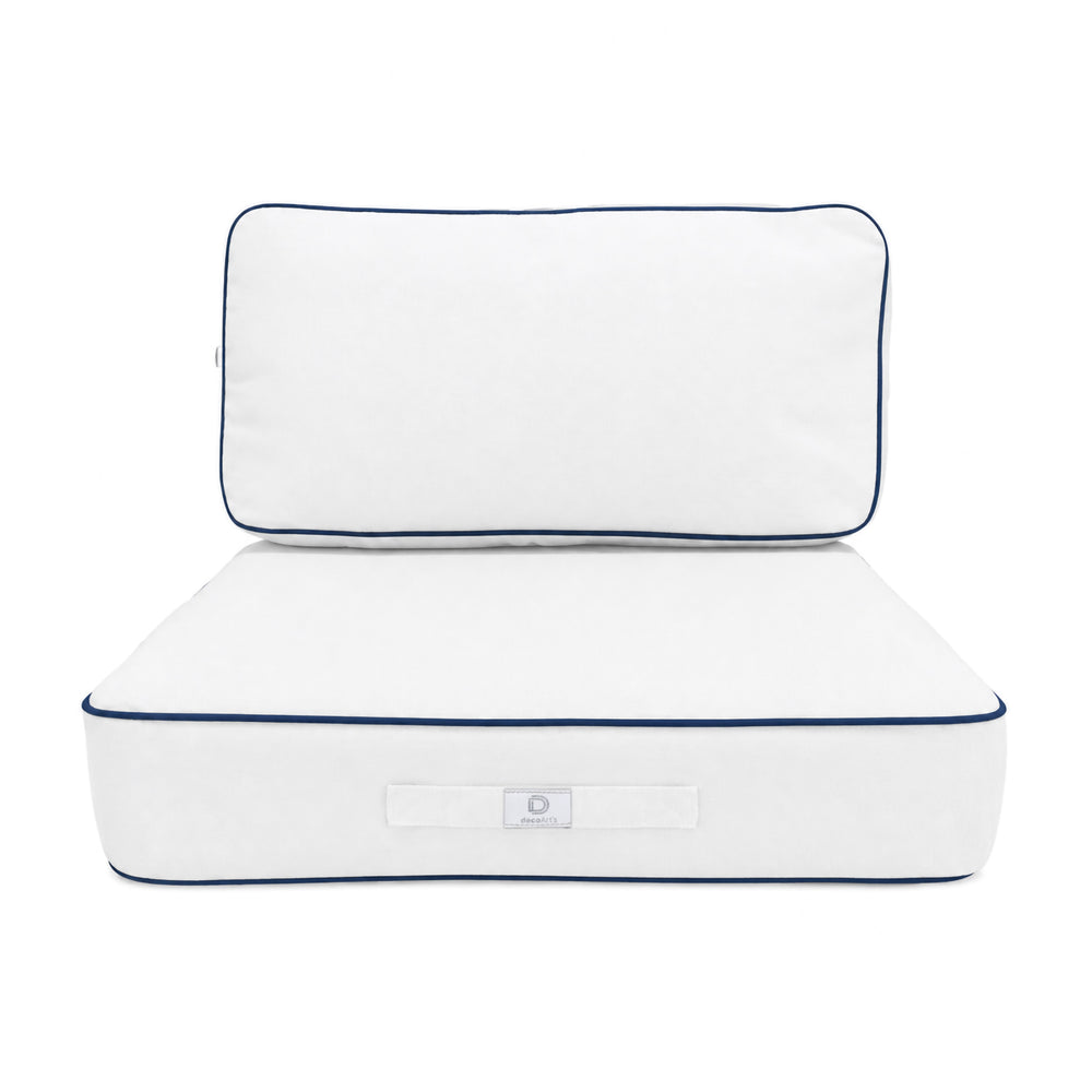 Set Cuscini Premium 50x50 Bianco, imbottitura in schiuma ad alta densità