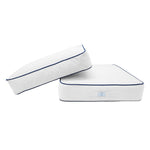 Set Cuscini Premium 50x50 Bianco - Spesso 12cm & Finitura con Profilo
