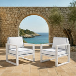 Set Cuscini Premium 50x50 Bianco - Spesso 12cm & Finitura con Profilo
