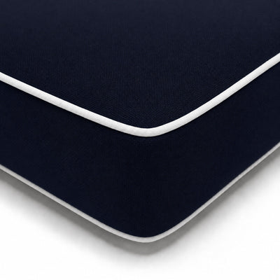 Materassino Premium Lettino 190x60 Blu Marino - Spessore 10cm & Poggiatesta (Sfoderabile)