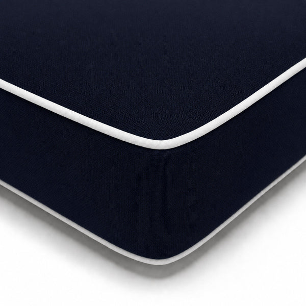 Materassino Premium Lettino 190x60 Blu Marino - Spessore 10cm & Poggiatesta (Sfoderabile)