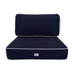 Set Cuscini Premium 60x60 Blu Marino - Spesso 12cm & Finitura con Profilo