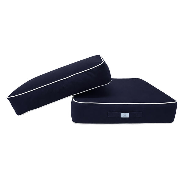 Set Cuscini Premium 60x60 Blu Marino - Spesso 12cm & Finitura con Profilo