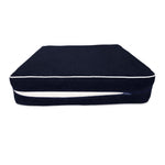Set Cuscini Premium 60x60 Blu Marino - Spesso 12cm & Finitura con Profilo