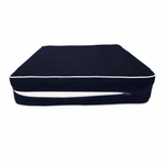 Set Cuscini Premium 50x50 Blu Marino - Spesso 12cm & Finitura con Profilo
