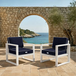 Set Cuscini Premium 60x60 Blu Marino - Spesso 12cm & Finitura con Profilo