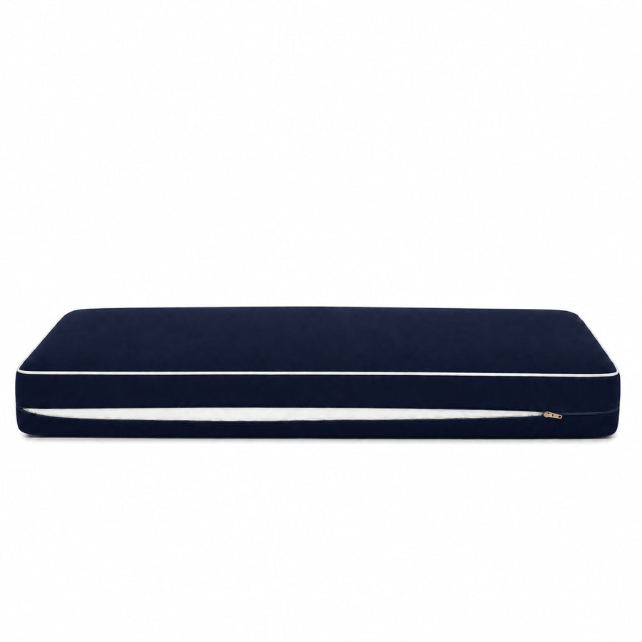 Set Cuscini Premium 100x50 Blu Marino, imbottitura in schiuma ad alta densità