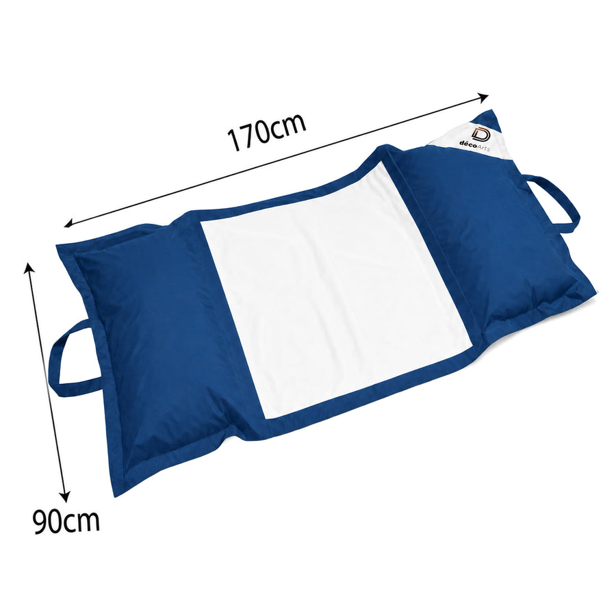 Pouf Galleggiante Piscina XXL 170x90 Blu Petrolio – foto 5