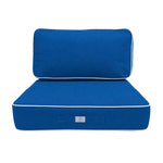 Set Cuscini Premium 50x50 Blu Royal - Spesso 12cm & Finitura con Profilo