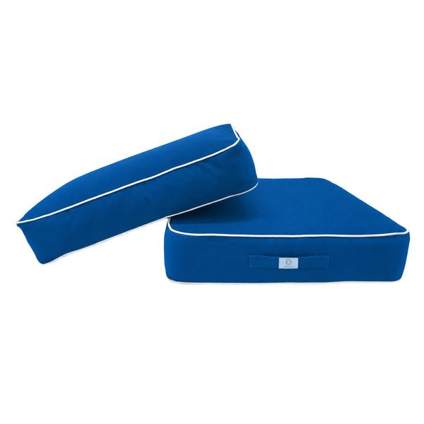 Set Cuscini Premium 60x60 Blu Royal - Spesso 12cm & Finitura con Profilo