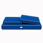 Set Cuscini Premium 100x50 Blu Royal - 1 Seduta + 2 Schienali (Spesso 12cm & Passepoil)
