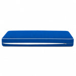 Set Cuscini Premium 100x50 Blu Royal - 1 Seduta + 2 Schienali (Spesso 12cm & Passepoil)