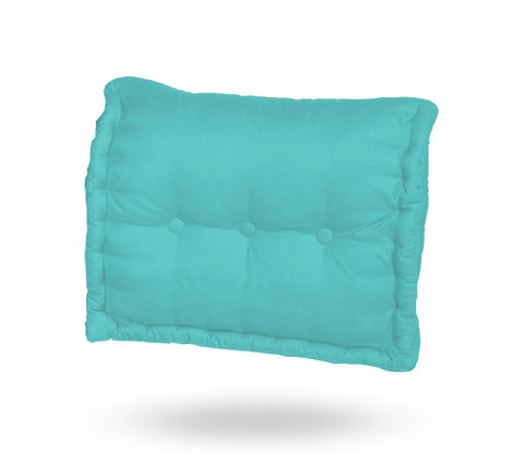 Cuscino schienale per pallet imbottito in Poliestere Blu Caraibi 60x40x15cm