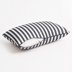 Lot de 2 Coussins d'Appoint Jardin 60x35 cm Rayure Gris Foncé - Premium 270g Déhoussable