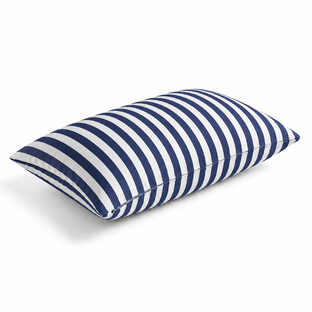 Set di 2 Cuscini Decorativi da Giardino 60x35 cm Righe Blu Navy – foto 4