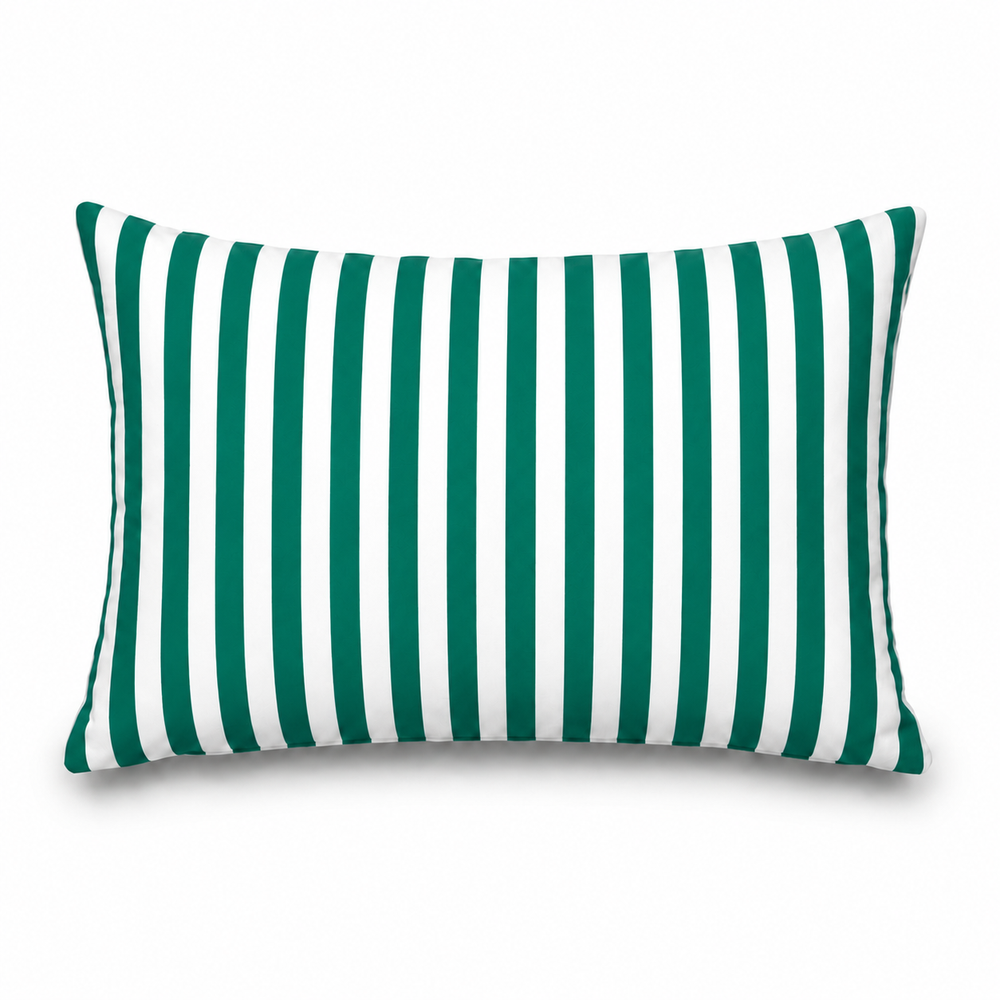 Set di 2 Cuscini Decorativi da Giardino 60x35 cm Righe Verde – foto 6